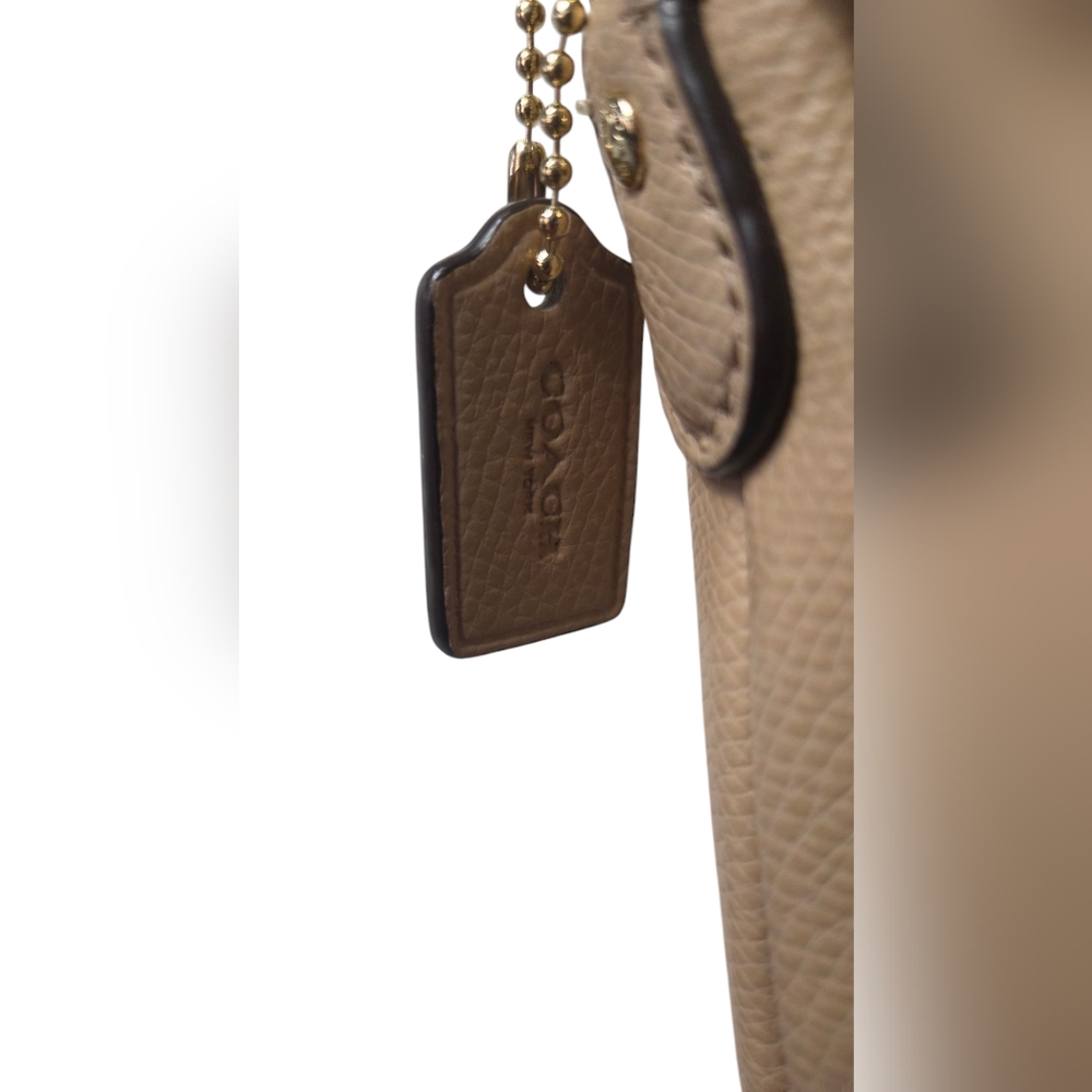 Coach Leather Handbag Crossbody Beige - Picture 4 of 9